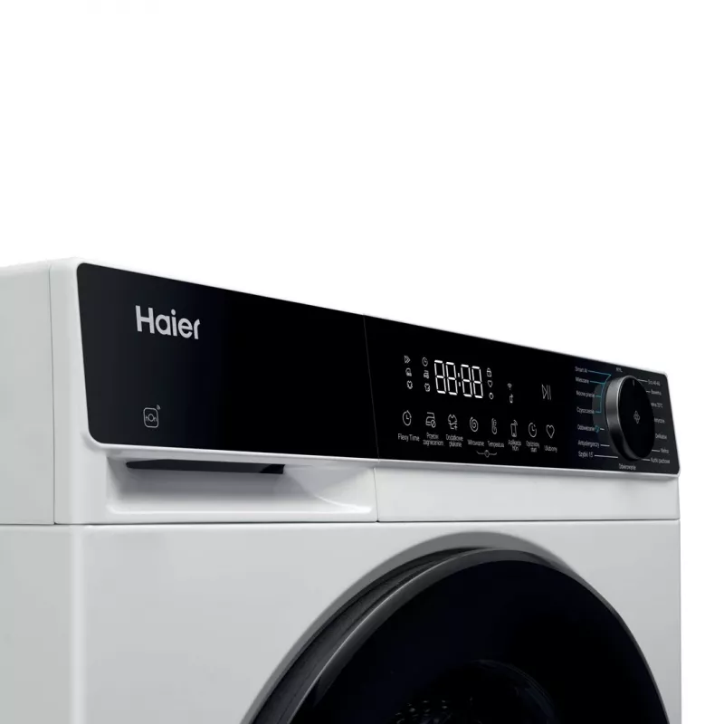 Lavadora de carga frontal Haier X5 HW80-BP14357ETUPL 8 kg 1400 rpm con Wi-Fi, vapor, motor inverter - blanca