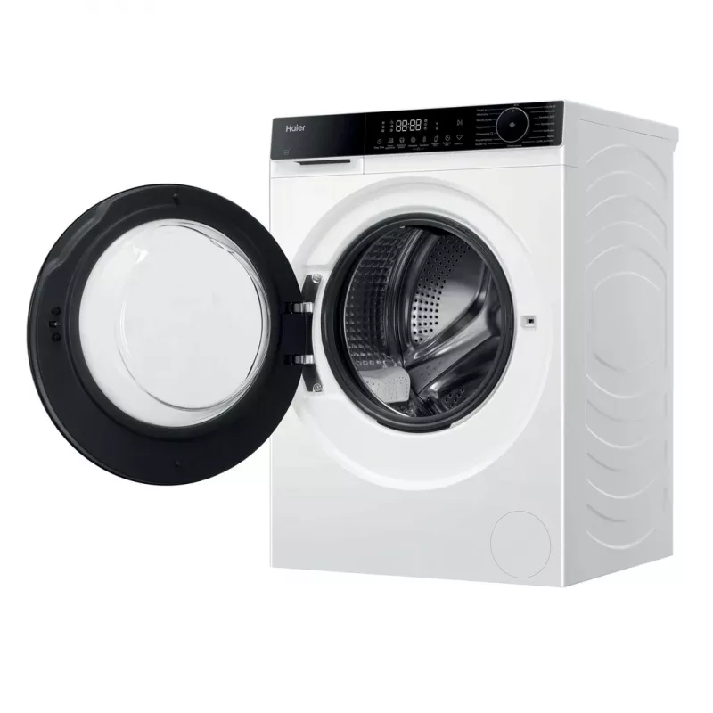 Lavadora de carga frontal Haier X5 HW80-BP14357ETUPL 8 kg 1400 rpm con Wi-Fi, vapor, motor inverter - blanca