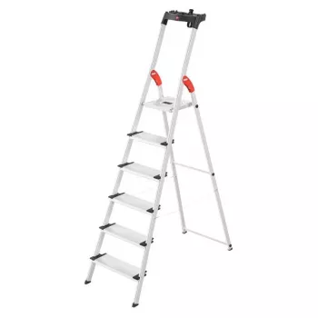 HAILO escalera doméstica L80 ComfortLine aluminio 6 peldaños