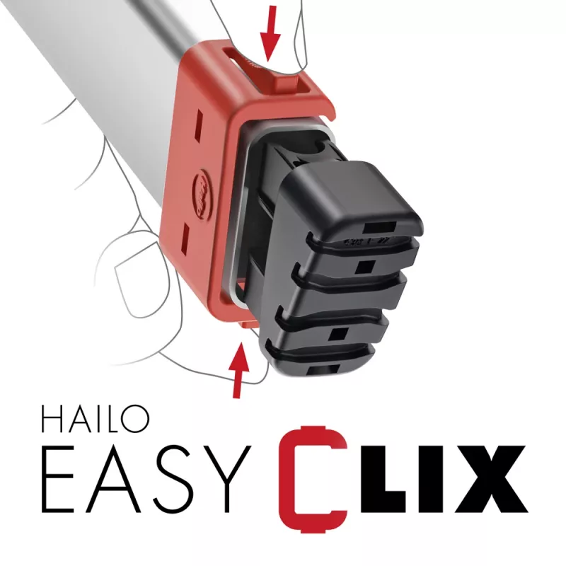 HAILO escalera doméstica L80 ComfortLine aluminio 7 peldaños