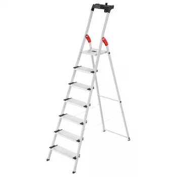 HAILO escalera doméstica L80 ComfortLine aluminio 7 peldaños