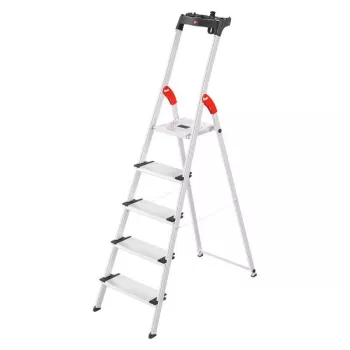 HAILO escalera doméstica L80 ComfortLine aluminio 5 peldaños