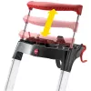 HAILO L100 TopLine escalera doméstica de aluminio con 3 peldaños, bandeja multiusos y barra de seguridad