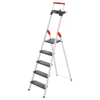 HAILO L100 TopLine escalera doméstica de aluminio, 5 peldaños