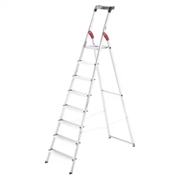 HAILO L60 StandardLine escalera doméstica de aluminio de 8 peldaños