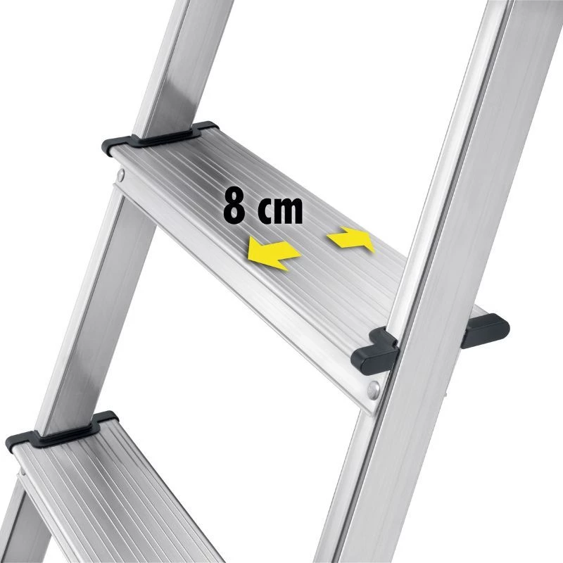 HAILO L60 StandardLine escalera de tijera de aluminio, 6 peldaños, 150 kg, EN 131