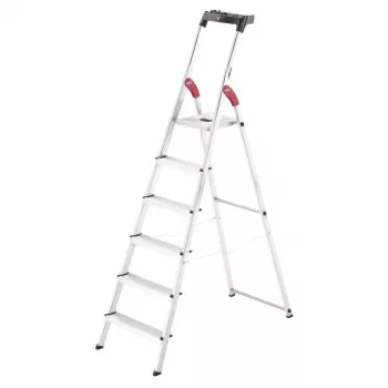 HAILO L60 StandardLine escalera de tijera de aluminio, 6 peldaños, 150 kg, EN 131