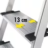 HAILO L80 ComfortLine escalera de tijera de aluminio, 8 peldaños