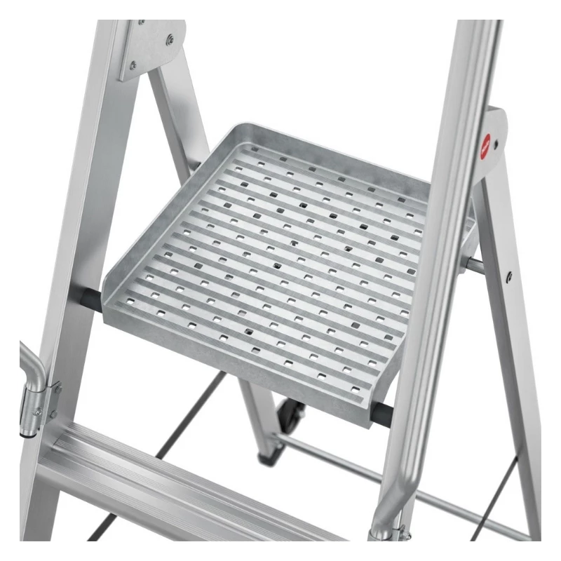 HAILO Master P80 escalera de plataforma móvil de aluminio, 5 peldaños, 150 kg, EN 131