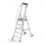 HAILO Master P80 escalera de plataforma móvil de aluminio, 5 peldaños, 150 kg, EN 131