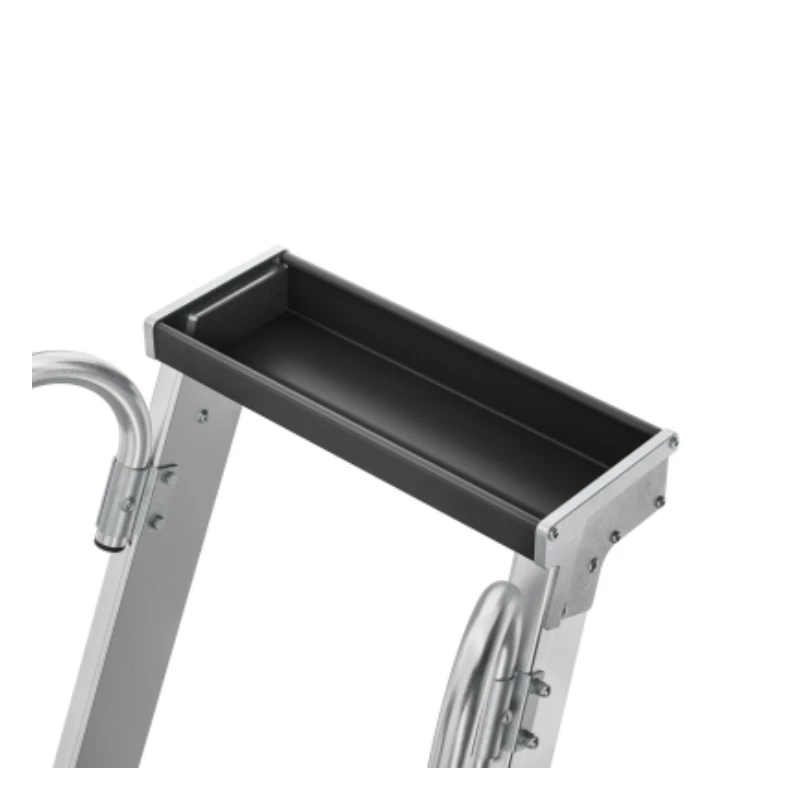 HAILO Master P80 escalera de plataforma móvil, aluminio, 7 peldaños