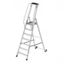 HAILO Master P80 escalera de plataforma móvil, aluminio, 7 peldaños
