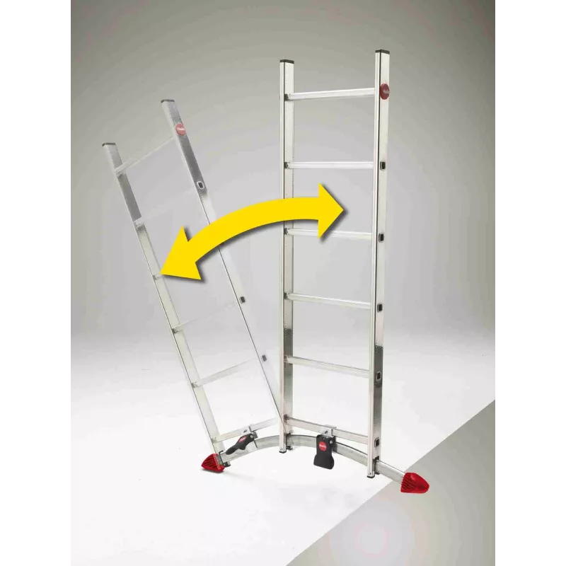 HAILO ProfiLOT escalera combinada S100, aluminio, 3x12 peldaños, 150 kg, EN 131 Professional