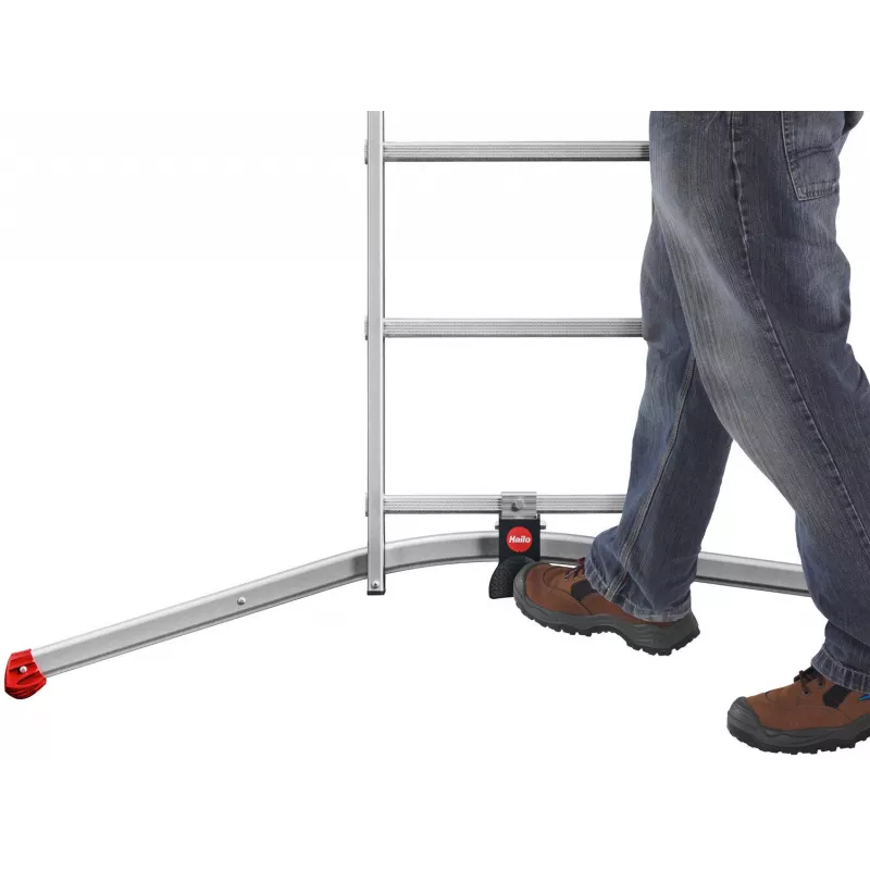 Hailo S100 ProfiLOT escalera combinada, aluminio, 2x6+1x5 peldaños, 3 tramos, carga máx. 150 kg