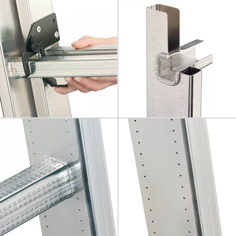 Hailo S100 ProfiLOT escalera combinada, aluminio, 2x6+1x5 peldaños, 3 tramos, carga máx. 150 kg