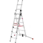 Hailo S100 ProfiLOT escalera combinada, aluminio, 2x6+1x5 peldaños, 3 tramos, carga máx. 150 kg