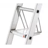 HAILO SavetyLine peldaño adicional para escaleras, escalón plegable de 2 peldaños, aluminio, carga 150 kg, TÜV/GS