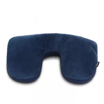 Hama almohada de viaje 2 en 1 de microperlas, reposacabezas, 35 x 25 cm, azul oscuro (00178169)