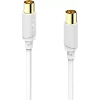 Hama cable de antena, conector macho coaxial - conector hembra coaxial, dorado, 3,0 m, 120 dB 00202024