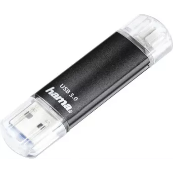 Hama Laeta Twin Memoria USB 128 GB, USB Type-A y Micro-USB, USB 3.2 Gen 1, negro 00181099
