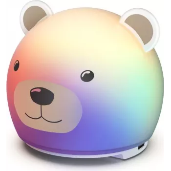 Hama Luz nocturna infantil LED con temporizador, regulable, recargable, RGB, forma de dino 00223499