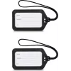 Hama Etiqueta para equipaje, 9 x 5 cm, pack de 2, negra (00178161)
