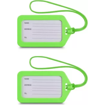 Hama Etiqueta para equipaje, 9 x 5 cm, pack de 2, verde (00178162)