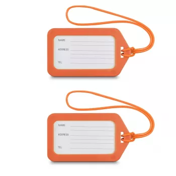 Hama etiqueta para equipaje, 9 x 5 cm, set de 2, naranja (00178163)
