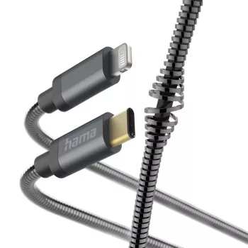 Hama cable metálico USB-C a Lightning de 1,5 m antracita