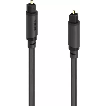 Hama Cable de audio óptico, conector macho Toslink a conector macho Toslink, 0,75 m, negro 00202015