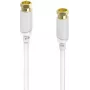 Hama cable de conexión SAT, conector F macho a conector F macho, dorado, 1,5 m, 120 dB, negro (00202019)