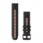 Garmin QuickFit correa de silicona para reloj de 22 mm, negro/rojo (010-13280-06)