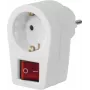 Hama adaptador de enchufe, toma con contacto de protección, interruptor bipolar, blanco (00223213)