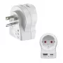 Hama Adaptador de viaje EU a US 1x USB-A USB-C P - Cable - Digital/Datos