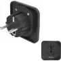 Hama adaptador de viaje tipo E/F, 3 polos, universal, mundo a Europa, negro (00137245)