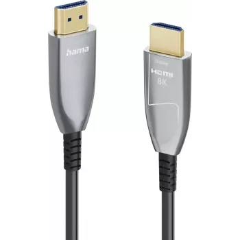 Hama Cable óptico activo HDMI Ultra High Speed, 8K, 10 m, aluminio, certificado 00202035