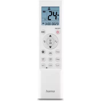 Hama Mando a distancia universal para aires acondicionados, infrarrojos, soporte de pared (00221040)