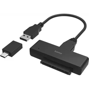 Hama adaptador USB 3.0 a SATA para discos SSD y HDD de 2,5 pulgadas y 3,5 pulgadas (00200761)