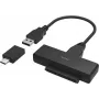Hama adaptador USB 3.0 a SATA para discos SSD y HDD de 2,5 pulgadas y 3,5 pulgadas (00200761)