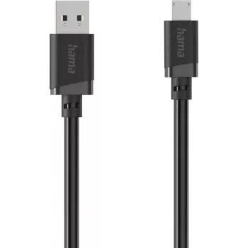 Hama cable de carga y datos USB-A a Micro-USB, 1 m, negro 00201803