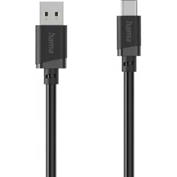 Hama Cable de carga y datos USB-A a USB-C, 1 m, negro 00201811