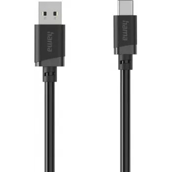 Hama Cable de carga y datos USB-A a USB-C, 3 m, Negro 00201814