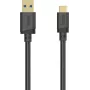 Cable Hama USB-A a USB-C, USB 3.2 Gen1, 5 Gbit/s, 0,25 m, negro 00202004