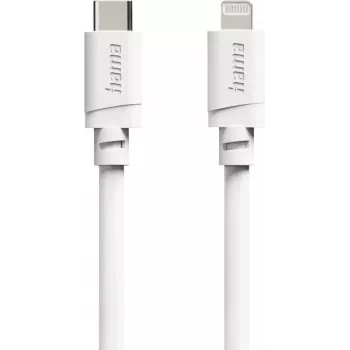 Hama Cable de carga y datos USB-C a Lightning MFi, 2 m, blanco 00201816