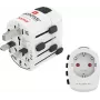Hama World Travel Pro Adaptador de viaje universal, 3 polos, 1500W, blanco 00223465