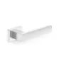 HANDLE DOOR CUBE RT CHROME - juego de manillas de puerta de aleación de zinc con cromo pulido, con roseta cuadrada, reversible para puertas interiores, roseta 52x52 mm, manilla 130 mm