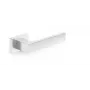 HANDLE DOOR CUBE RT CHROME - juego de manillas de puerta de aleación de zinc con cromo pulido, con roseta cuadrada, reversible para puertas interiores, roseta 52x52 mm, manilla 130 mm