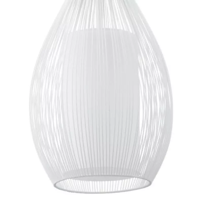 Lámpara colgante E27 Glo Razoni 19 cm blanca