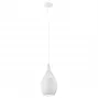 Lámpara colgante E27 Glo Razoni 19 cm blanca