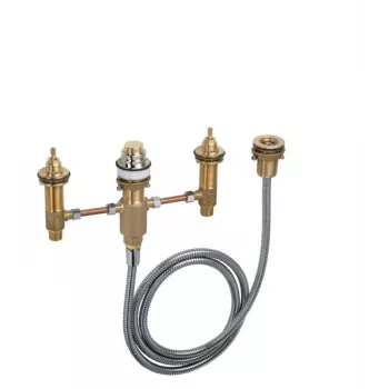 Hansgrohe Grifería de baño HG 4 orificios conjunto básico empotrado y visto